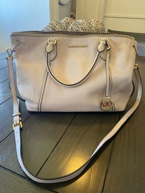 Michael Kors Pink Shoulder Satchel with Gold Hardware